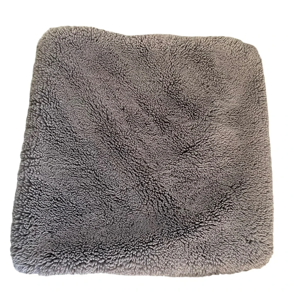 LOLOI Faux Fur Shag Pillow Covers Zippered Gray Set of 2 *no pillow, covers only